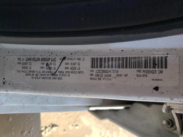 Photo 10 from auction – 2013 CHRYSLER 200 TOURIN with VIN 1C3CCBBB8DN672710