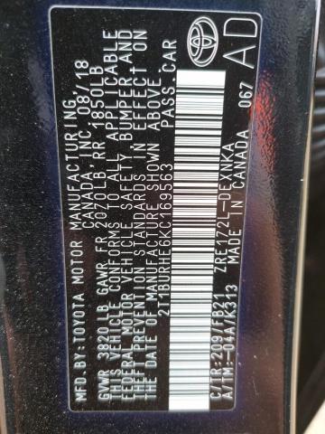 Photo 10 from auction – 2019 TOYOTA COROLLA L with VIN 2T1BURHE6KC169563
