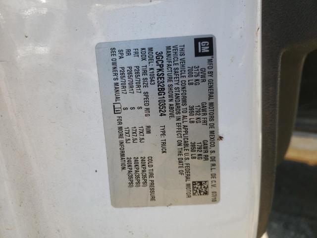 Photo 10 from auction – 2011 CHEVROLET SILVERADO with VIN 3GCPKSE32BG103524