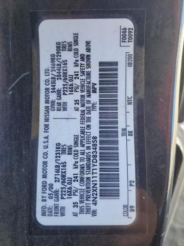 Photo 10 from auction – 2000 NISSAN QUEST SE with VIN 4N2XN11T1YD834858