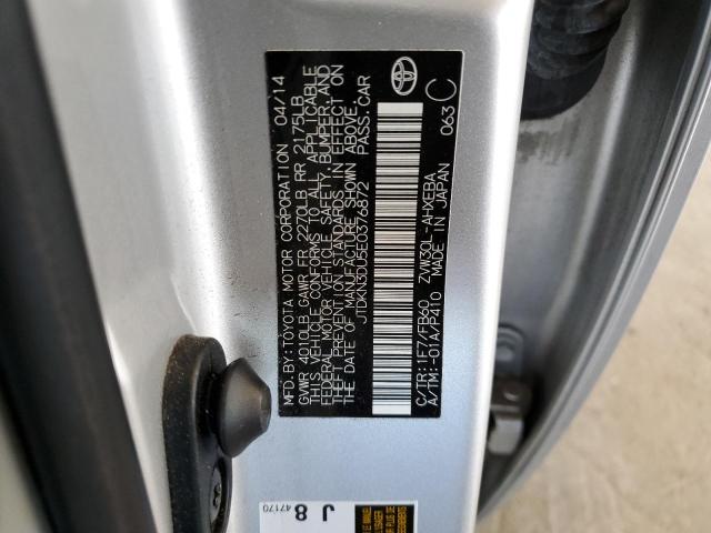 Photo 10 from auction – 2014 TOYOTA PRIUS with VIN JTDKN3DU5E0376872