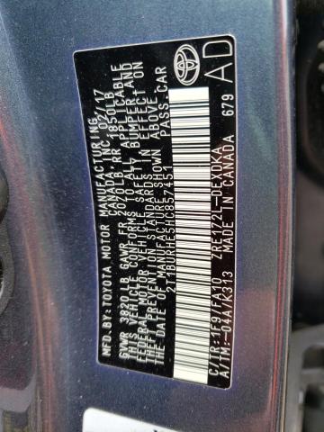 Photo 10 from auction – 2017 TOYOTA COROLLA L with VIN 2T1BURHE5HC857451