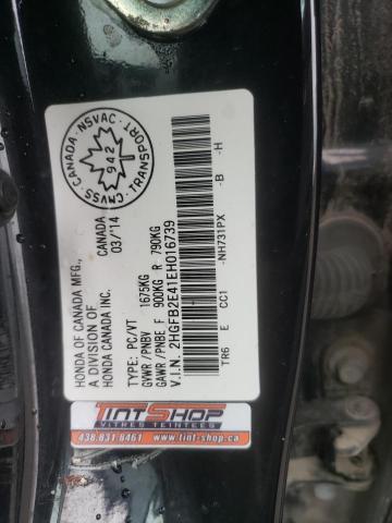 Photo 10 from auction – 2014 HONDA CIVIC LX with VIN 2HGFB2E41EH016739
