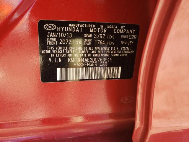 Photo 10 from auction – 2013 HYUNDAI ELANTRA GL with VIN KMHDH4AE2DU763515