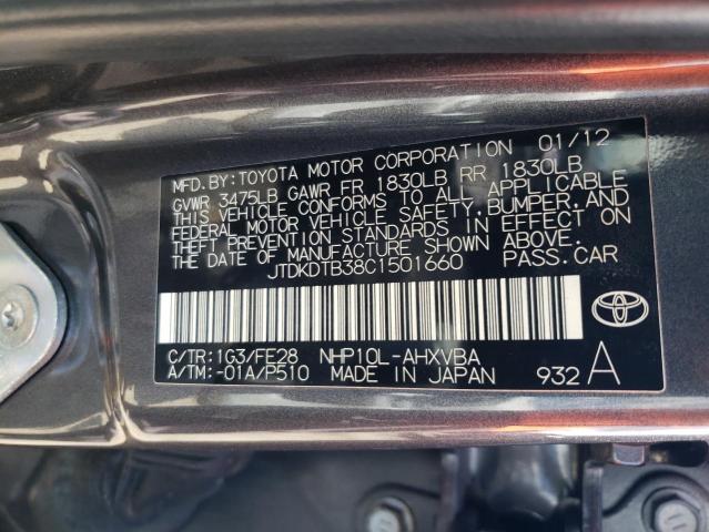 Photo 10 from auction – 2012 TOYOTA PRIUS C with VIN JTDKDTB38C1501660