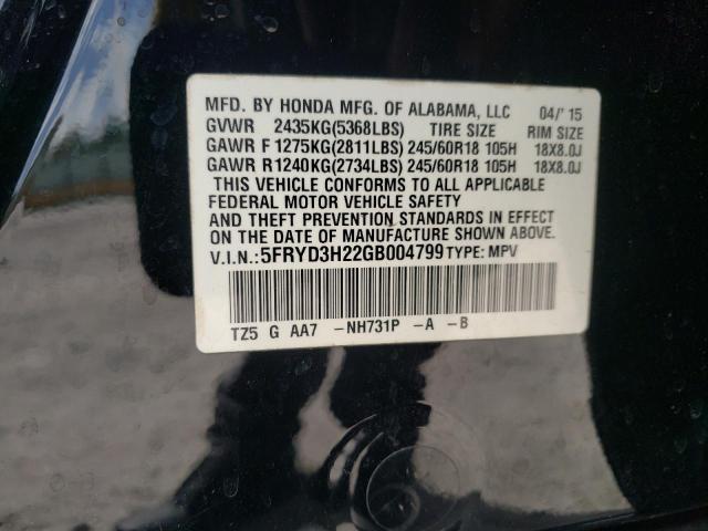Photo 10 from auction – 2016 ACURA MDX with VIN 5FRYD3H22GB004799
