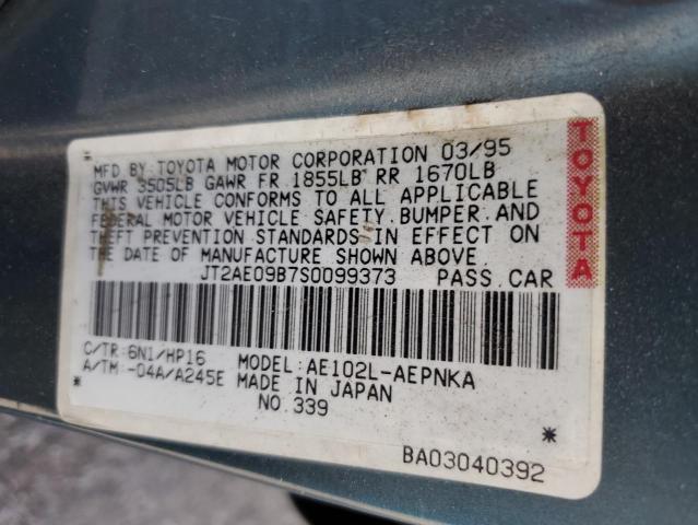 Photo 10 from auction – 1995 TOYOTA COROLLA with VIN JT2AE09B7S0099373