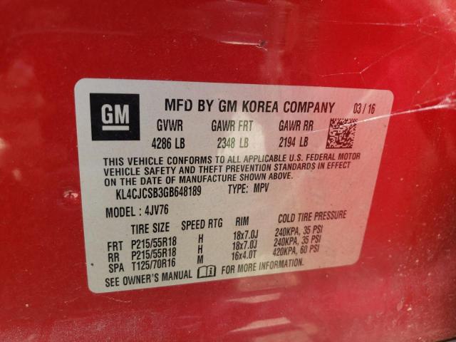 Photo 10 from auction – 2016 BUICK ENCORE with VIN KL4CJCSB3GB648189