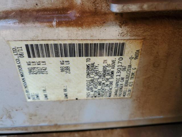 Photo 10 from auction – 2012 NISSAN ALTIMA BAS with VIN 1N4AL2APXCC130170