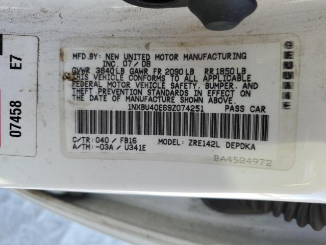Photo 10 from auction – 2009 TOYOTA COROLLA BA with VIN 1NXBU40E69Z074251