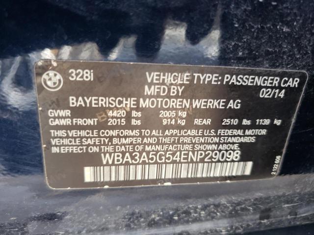 Photo 10 from auction – 2014 BMW 328 I with VIN WBA3A5G54ENP29098