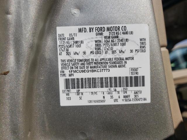 Photo 10 from auction – 2011 FORD ESCAPE LIM with VIN 1FMCU9EG1BKC37773