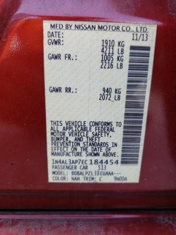 Photo 10 from auction – 2014 NISSAN ALTIMA 2.5 with VIN 1N4AL3AP7EC184454