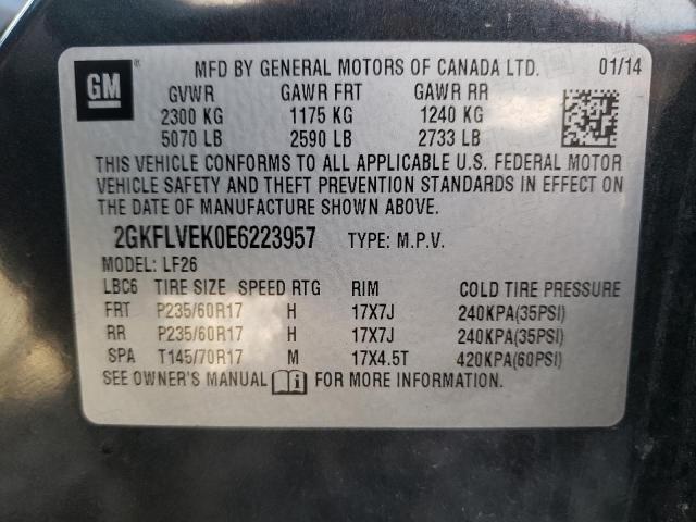 Photo 10 from auction – 2014 GMC TERRAIN SL with VIN 2GKFLVEK0E6223957