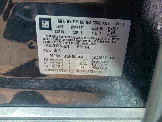 Photo 10 from auction – 2015 BUICK ENCORE with VIN KL4CJCSB0FB048230
