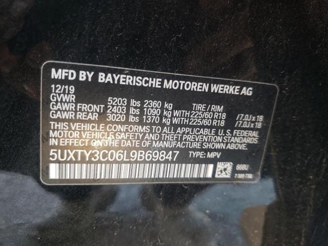 Photo 10 from auction – 2020 BMW X3 SDRIVE3 with VIN 5UXTY3C06L9B69847