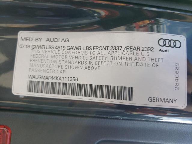 صورة رقم 10 من المزاد - 2019 AUDI A4 PREMIUM مع VIN WAUGMAF44KA111356