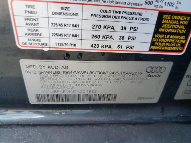Photo 10 from auction – 2013 AUDI A3 PREMIUM with VIN WAUBEAFM4DA004883