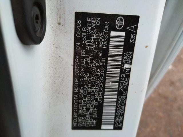 Photo 10 from auction – 2009 TOYOTA COROLLA BA with VIN JTDBL40E09J031341