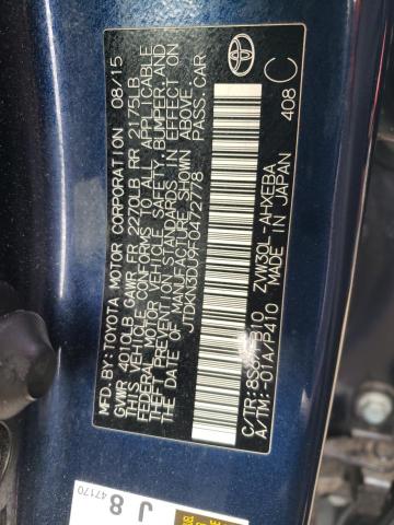 Photo 10 from auction – 2015 TOYOTA PRIUS with VIN JTDKN3DU9F0472778