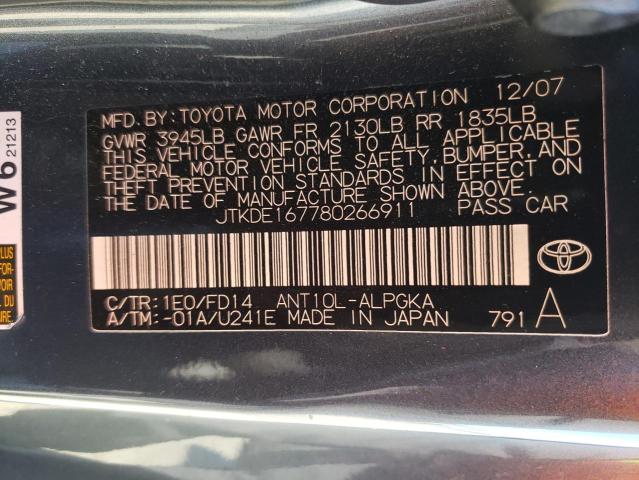 Photo 10 from auction – 2008 TOYOTA SCION TC with VIN JTKDE167780266911