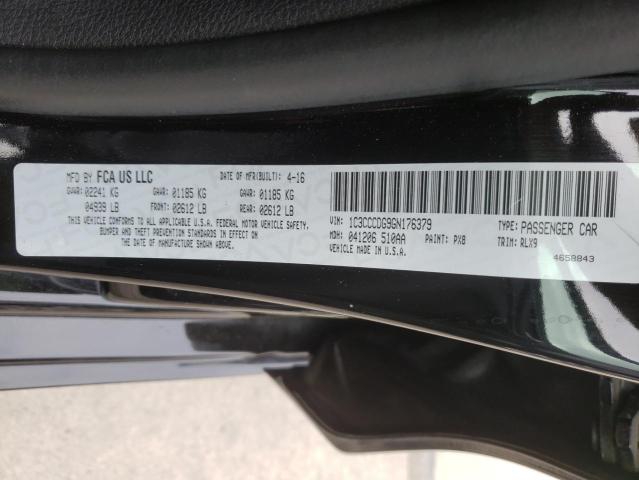 Photo 10 from auction – 2016 CHRYSLER 200 S with VIN 1C3CCCDG9GN176379