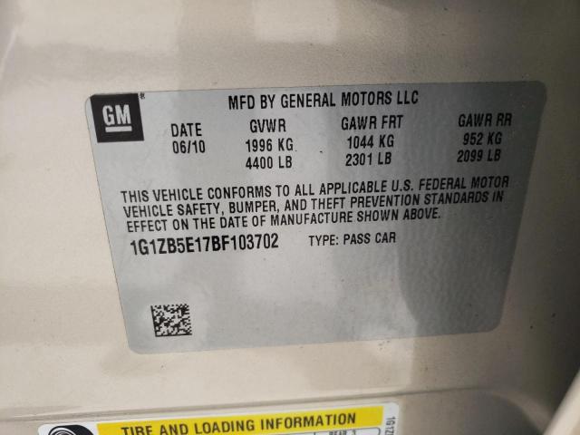 Photo 10 from auction – 2011 CHEVROLET MALIBU LS with VIN 1G1ZB5E17BF103702