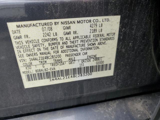 Photo 10 from auction – 2008 NISSAN ALTIMA 2.5 with VIN 1N4AL21E48C283200