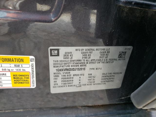 Photo 10 from auction – 2013 GMC ACADIA SLT with VIN 1GKKVRKD0DJ152816