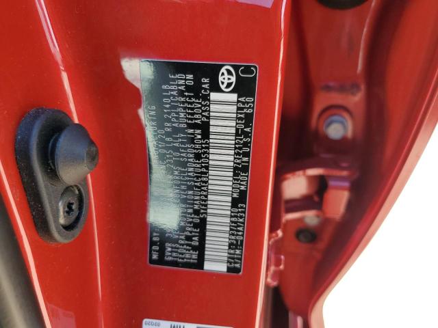 Photo 10 from auction – 2020 TOYOTA COROLLA LE with VIN 5YFEPRAE8LP105315