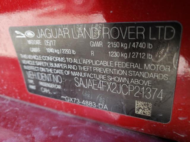 Photo 10 from auction – 2018 JAGUAR XE PRESTIG with VIN SAJAE4FX2JCP21374