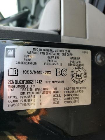 Photo 10 from auction – 2006 CHEVROLET EQUINOX LT with VIN 2CNDL63F366211412