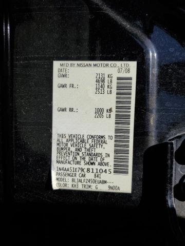 Photo 10 from auction – 2009 NISSAN MAXIMA S with VIN 1N4AA51E79C811045