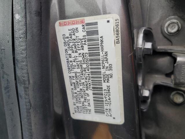 Photo 10 from auction – 2004 TOYOTA SCION with VIN JTKKT624140055073