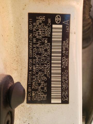Photo 10 from auction – 2011 TOYOTA PRIUS with VIN JTDKN3DU1B1368354
