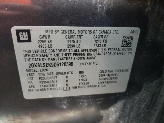 Photo 10 from auction – 2013 GMC TERRAIN SL with VIN 2GKALSEK9D6120396