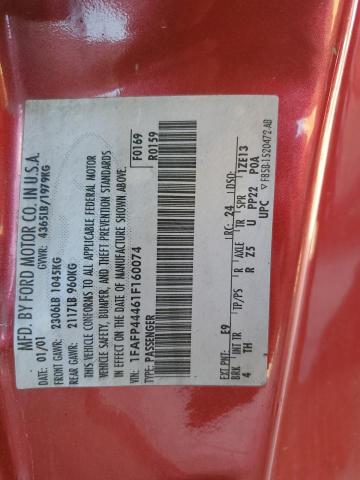 Photo 10 from auction – 2001 FORD MUSTANG with VIN 1FAFP44461F160074