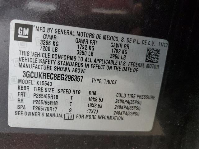 Photo 10 from auction – 2014 CHEVROLET SILVERADO with VIN 3GCUKREC8EG296357