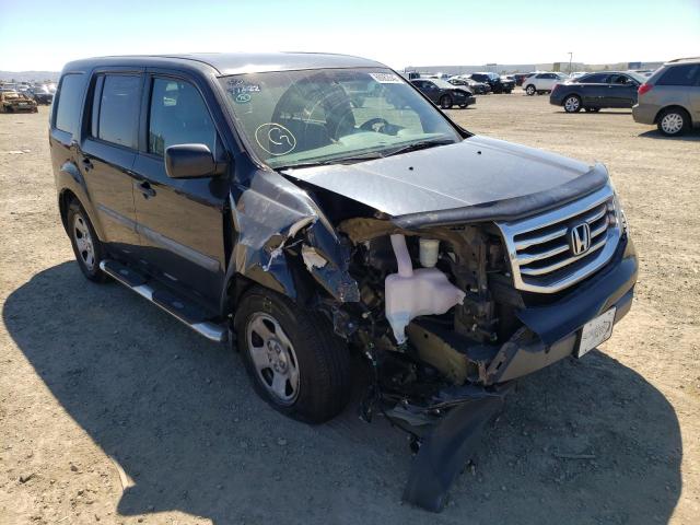HONDA PILOT LX 2015 with VIN 5FNYF3H2XFB010909 - Photo from auction