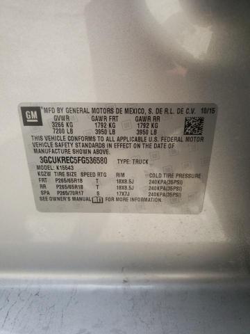 Photo 10 from auction – 2015 CHEVROLET SILVERADO with VIN 3GCUKREC5FG536580