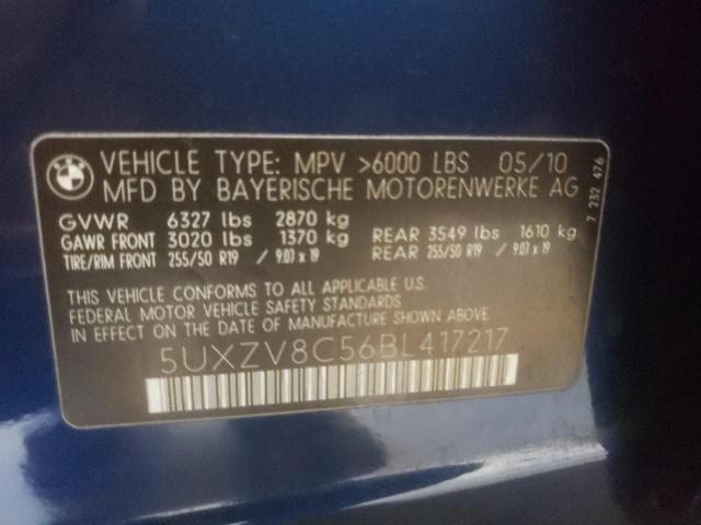 Photo 10 from auction – 2011 BMW X5 XDRIVE5 with VIN 5UXZV8C56BL417217