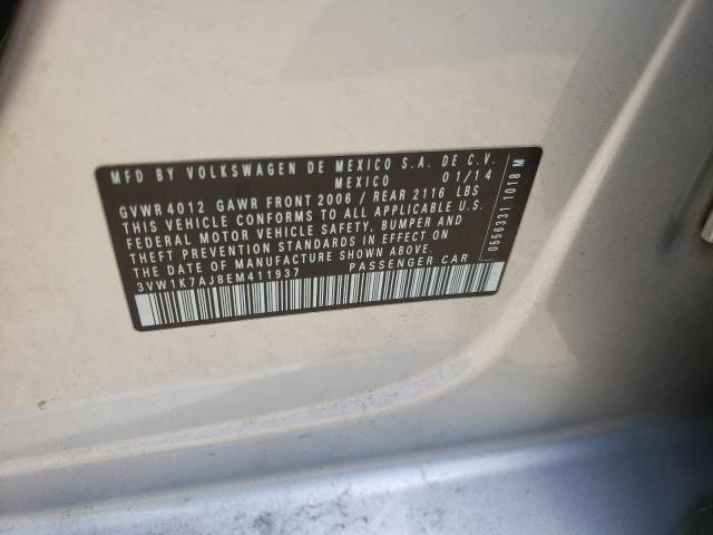 Photo 10 from auction – 2014 VOLKSWAGEN JETTA BASE with VIN 3VW1K7AJ8EM411937