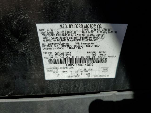 Photo 10 from auction – 2013 FORD TAURUS SEL with VIN 1FAHP2E97DG169839