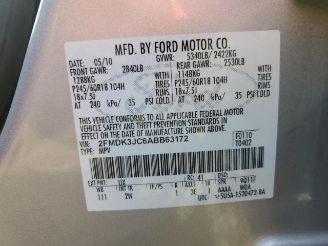 Photo 10 from auction – 2010 FORD EDGE SEL with VIN 2FMDK3JC6ABB63172