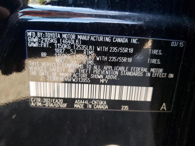 Photo 10 from auction – 2015 TOYOTA RAV4 LIMIT with VIN 2T3DFREV6FW313955