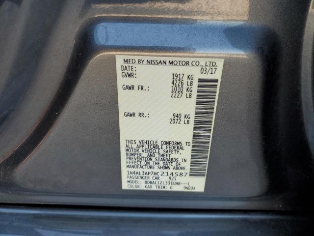 Photo 10 from auction – 2017 NISSAN ALTIMA 2.5 with VIN 1N4AL3AP7HC214587