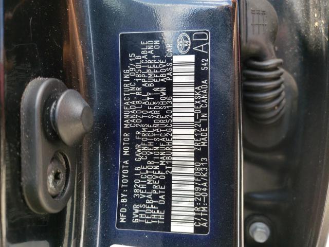 Photo 10 from auction – 2016 TOYOTA COROLLA L with VIN 2T1BURHE2GC520136