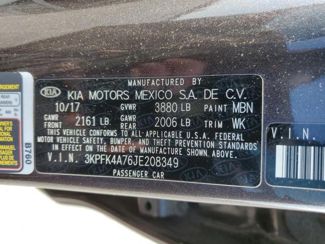Photo 10 from auction – 2018 KIA FORTE LX with VIN 3KPFK4A76JE208349