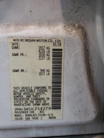 Photo 10 from auction – 2018 NISSAN ALTIMA 2.5 with VIN 1N4AL3AP1JC254279
