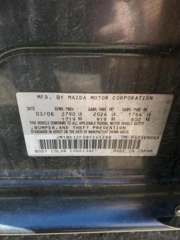 Photo 10 from auction – 2008 MAZDA 3 I with VIN JM1BK32F081141288